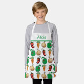 Lächelnde Veggies Schürze (Getragen)
