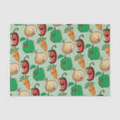 Lächelnde Veggies Seidenpapier (Vorderseite)