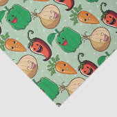 Lächelnde Veggies Seidenpapier (Ausschnitt)