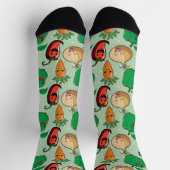 Lächelnde Veggies Socken (Oben)