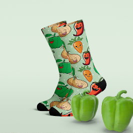 Lächelnde Veggies Socken