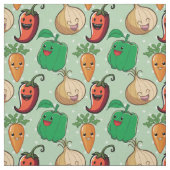 Lächelnde Veggies Stoff (Muster)