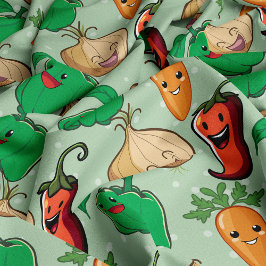 Lächelnde Veggies Stoff