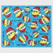 Lächelnde Weihnachtsart Rastafarian Flagge Geschenkpapier (Flach)