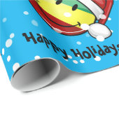 Lächelnde Weihnachtsart Rastafarian Flagge Geschenkpapier (Rolleneckpunkt)