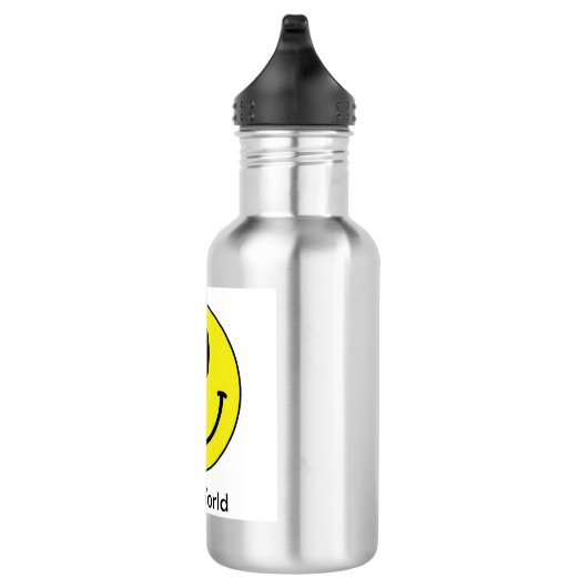 Lächelnde Welt Edelstahlflasche (Rechts)