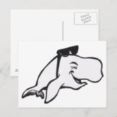 Lächelnde Whale Farbtafel Postkarte (Vorne/Hinten)