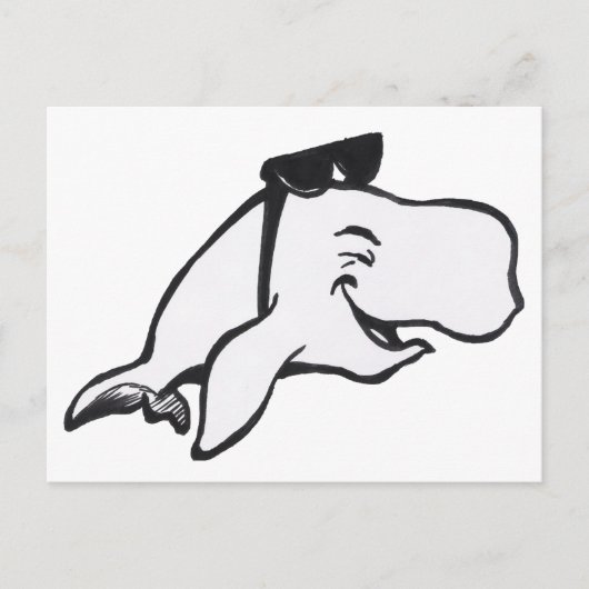 Lächelnde Whale Farbtafel Postkarte (Vorderseite)