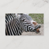 Lächelnde Zebra-Visitenkarte Visitenkarte (Rückseite)