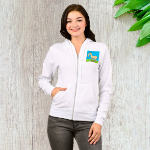 Lächelnde Ziege Cartoon Bauernhof Tier Hoodie