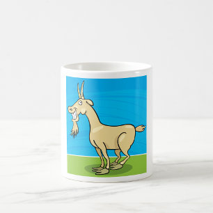 Lächelnde Ziege Cartoon Bauernhof Tier Kaffeetasse