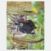 lächelnde Ziege Fleecedecke (Vorderseite)