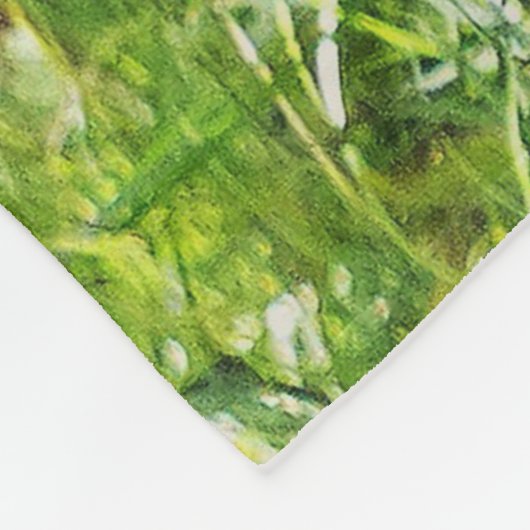 lächelnde Ziege Fleecedecke (Ecke)