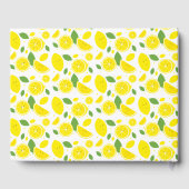 Lächelnde Zitronen, gelbe weiße grüne Babydusche Gästebuch (Rückseite)