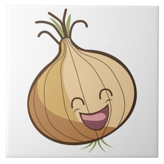 Lächelnde Zwiebel Fliese (Vorderseite)