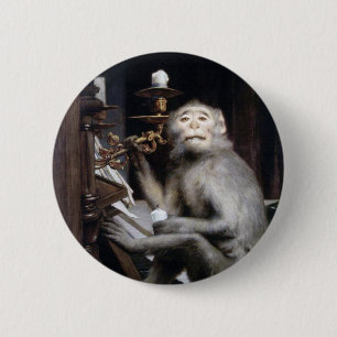 lächelnder Affe Button