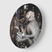 lächelnder Affe Große Wanduhr (Winkel)