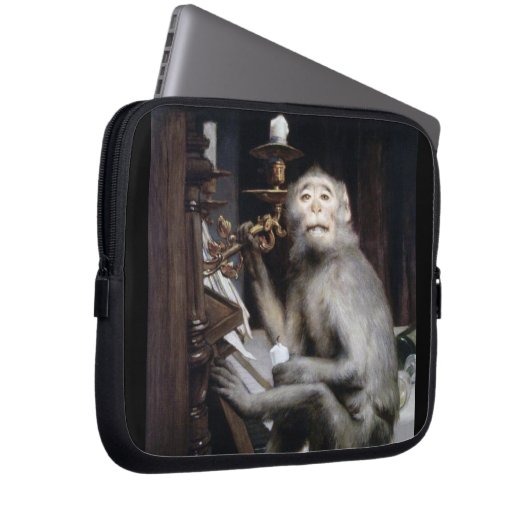 lächelnder Affe Laptopschutzhülle (Vorne Rechts)
