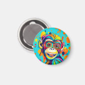 Lächelnder Affe Magnet (Vorderseite/Rückseite)
