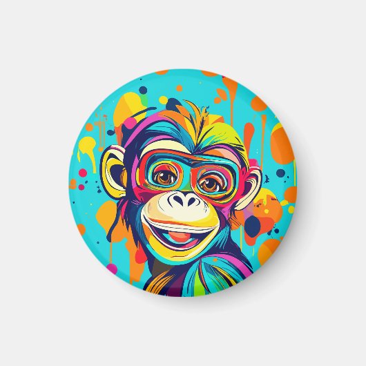 Lächelnder Affe Magnet (Vorne)