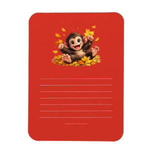 Lächelnder Affe mit großen Augen Spieltropisch  Magnet