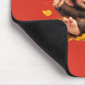 Lächelnder Affe mit großen Augen Spieltropisch Mousepad (Ecke)