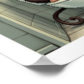 lächelnder Affe Poster (Ecke)