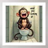 lächelnder Affe Poster (Vorne)