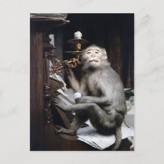 lächelnder Affe Postkarte (Vorderseite)