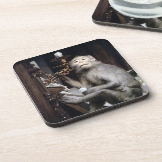 lächelnder Affe Untersetzer (Linke Seite)