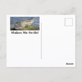 Lächelnder Alligator denkt an dich Postkarte (Rückseite)