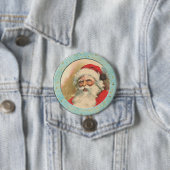 Lächelnder altmodischer Weihnachtsmann Button (Beispiel)
