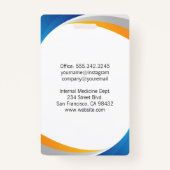 Lächelnder Arzt | Gastroenterologisches Logo Ausweis (Rückseite)