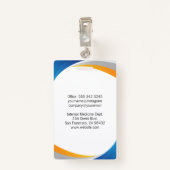 Lächelnder Arzt | Gastroenterologisches Logo Ausweis (Rückseite mit Klammer)