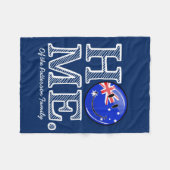 Lächelnder australischer FlaggeHousewarming Fleecedecke (Vorderseite (Horizontal))