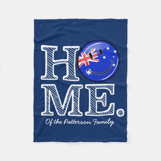 Lächelnder australischer FlaggeHousewarming Fleecedecke (Vorderseite)