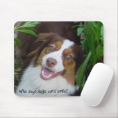 Lächelnder australischer Schäferhund Mousepad (Mit Mouse)