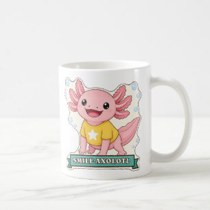 Lächelnder Axolotl Glücklicher Rosa Axolotl Wortsp Kaffeetasse
