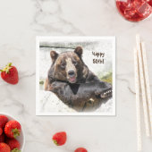 lächelnder Bär 50. Geburtstag Serviette (Beispiel)