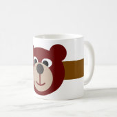 Lächelnder Bär | Braunstreifen Kaffeetasse (VorderseiteRechts)