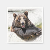 lächelnder Bär Geburtstag Serviette (Vorderseite)