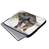 Lächelnder Bär Laptopschutzhülle (Vorne Knopf)