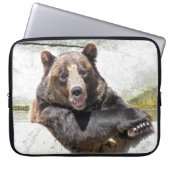 Lächelnder Bär Laptopschutzhülle (Vorderseite)