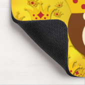 Lächelnder Bär mit Krone Mousepad (Ecke)