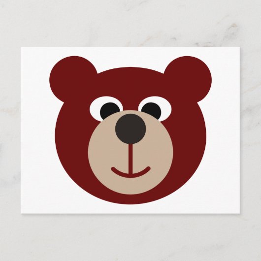 Lächelnder Bär Postkarte (Vorderseite)