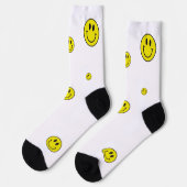 Lächelnder Bär Smiley Gesicht Socken (Linkes Detail)
