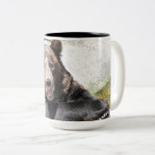 Lächelnder Bär Zweifarbige Tasse (VorderseiteRechts)