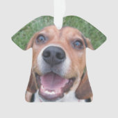 Lächelnder Beagle-Welpe Ornament (Vorderseite)