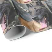 Lächelnder Belgier Malinois Hund Geschenkpapier (Rolleneckpunkt)