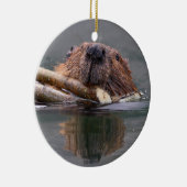 lächelnder Biber Keramikornament (Rechts)